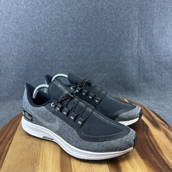 Nike Mens Air Zoom Pegasus 35 Shield AA1643-001 Black Running Shoes Sneakers 10 - Picture 2 of 10